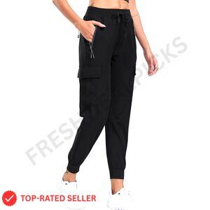 Women's Cargo Hiking Pants Lightweight Quick Dry Joggers Travel Outdoor